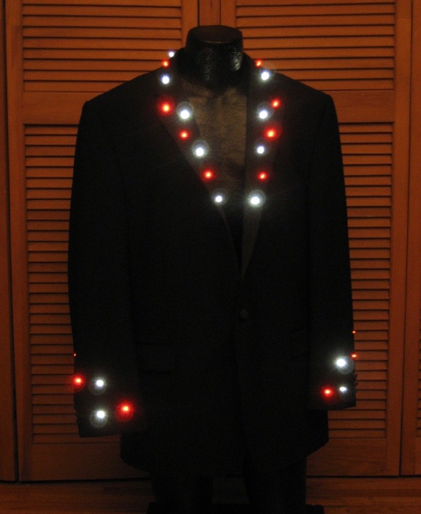 Suit with Red and White LEDs