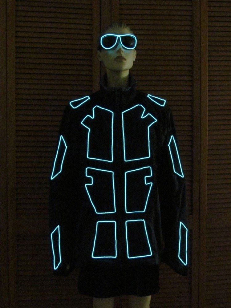 Suit with Aqua EL Wire