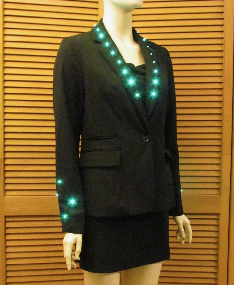 Blazer with Green LEDs