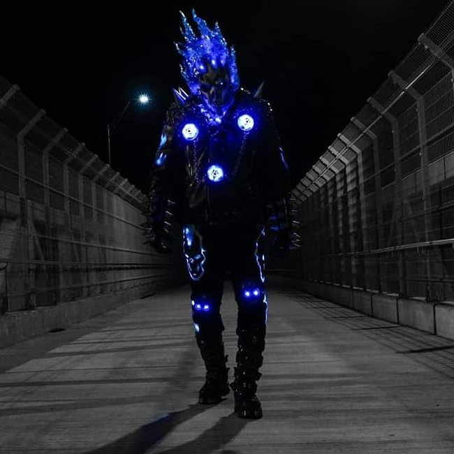 Blue Ghost Rider Cosplay