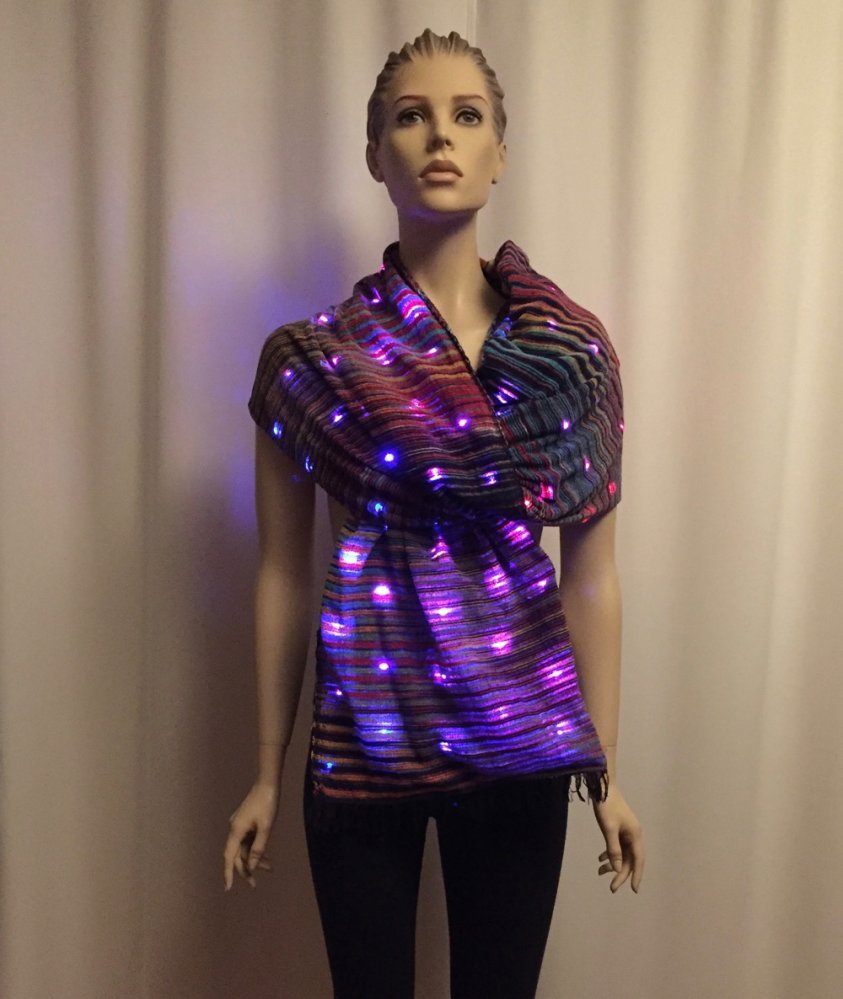 Woven Scarf with LEDs