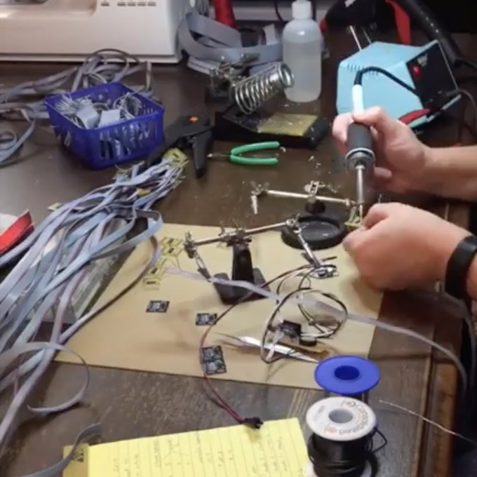 Timelapse video of LED jacket assembly