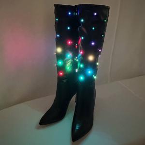 Black LED Party Boots