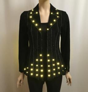 Suede Jacket with Gold LEDs