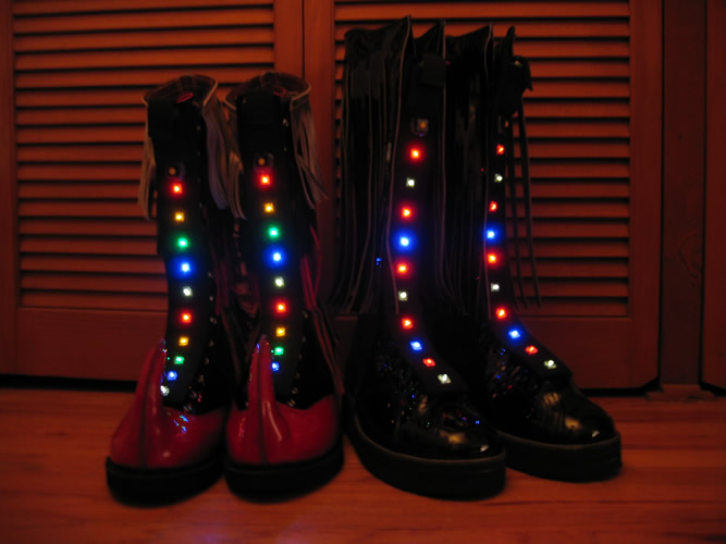Lighted Shoes: Enlighted Illuminated Clothing