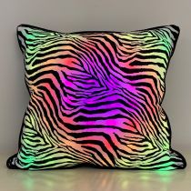 LED Pillow with Zebra Pattern Cover